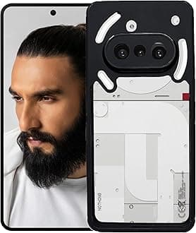 Ultra-Hybrid Shockproof Sleek Armor Back Cover Case for Nothing Phone 3a 5G | 360° Protection | Crystal Clear Hard Back Transparent Cover Case for Nothing Phone 3a (PC & TPU, Black Bumper)