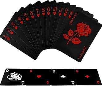 Joyoldelf Playing Cards, Waterproof Deck of Cards with Unique Pattern & Flower Backing, PVC Poker for Party, Game and Magic