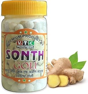 VTC MUKHWAS Sonth Goli, Ginger, Adrak Pachak Digestive Healthy Ayurvedic Tasty Mukhwash 150 g