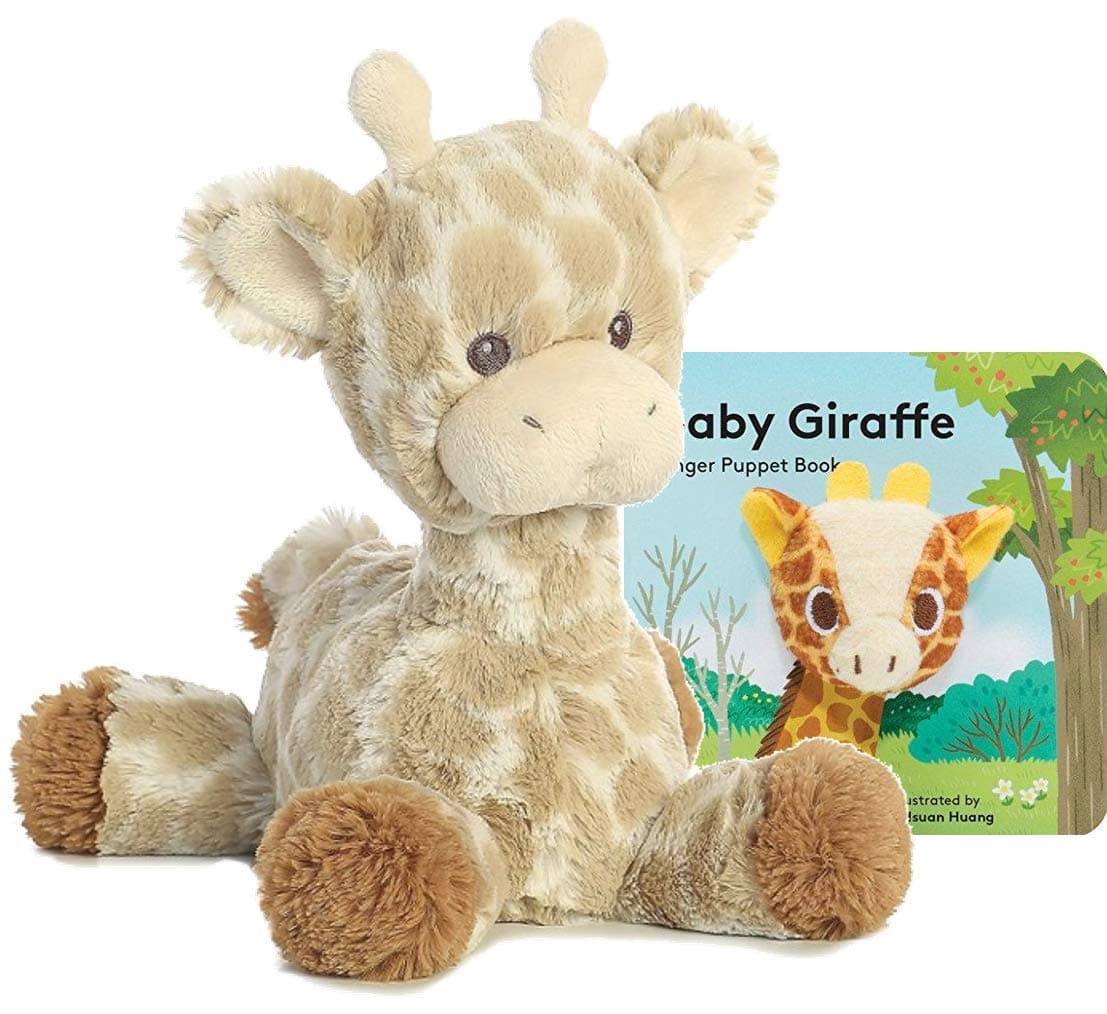 ebba Loppy Giraffe Plush with Rattle Gift Set
