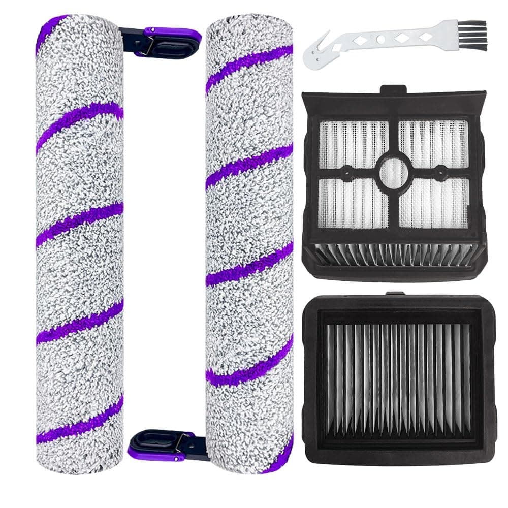Brush Rollers And Filters Replacement Kit Compatible With Narwal S20 Pro Wet Dry Vacuum Cleaner, Accessories Include 2 Hepa Filters&2 Brush Rollers