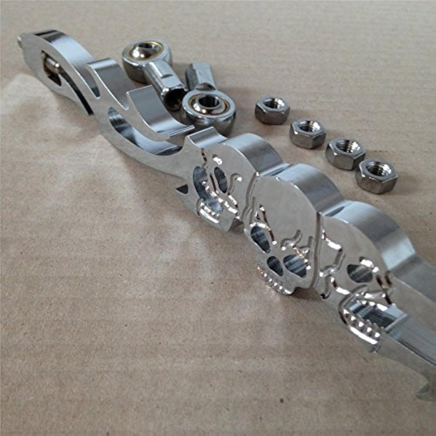 HONGK- Chrome Skull Shift Linkage Compatible with H-D Softail Fxdwg Dyna Glide Flhr Flt [B01C0SR62E]