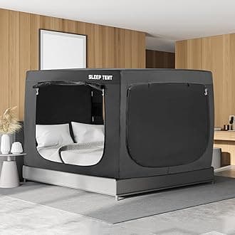 BORNA Bed Tent Bed Canopy, Portable Sleeping Tents Dream Tents Indoor for Kids and Adult, Breathable Privacy Space on Bed with Three Doors (Mattress Not Included)