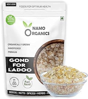 Indian Natural Grocery NAM Organics - Premium Gond for Ladoo Making - 200 Gm | Gond for Ladoo / laddu | Edible Gum Arabic | 100% Authentic, Food Grade, Sourced from Forest