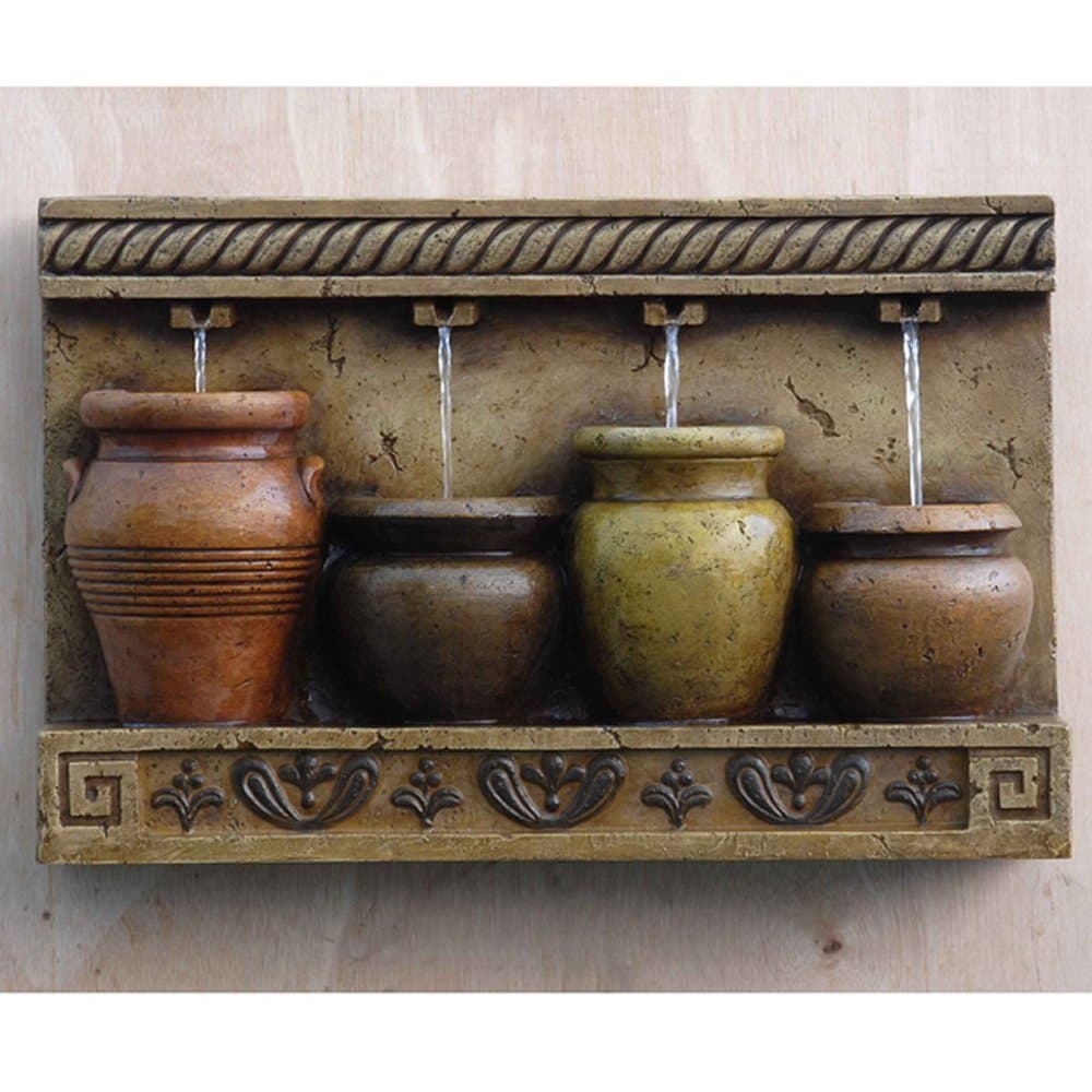 Colorful Pots Wall Water Fountain