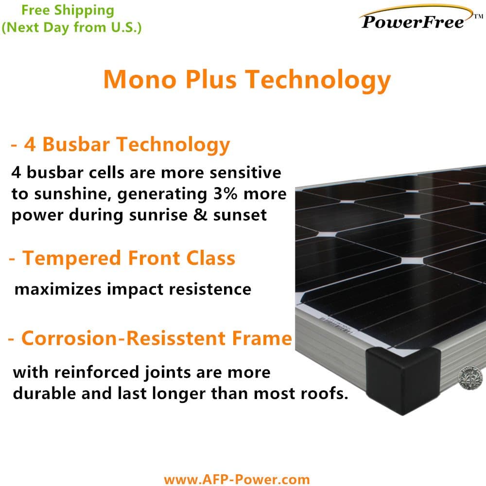 MonoPlus Solar Cell 150w 150 Watt Panel Charging Kit for 12v Battery RV Boat
