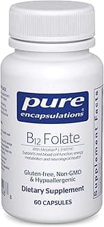 Pure Encapsulations B12 Folate - Energy Supplement to Support Nerves, Energy Metabolism & Cognitive Support* - with Vitamin B Folate as Metafolin - 60 Capsules
