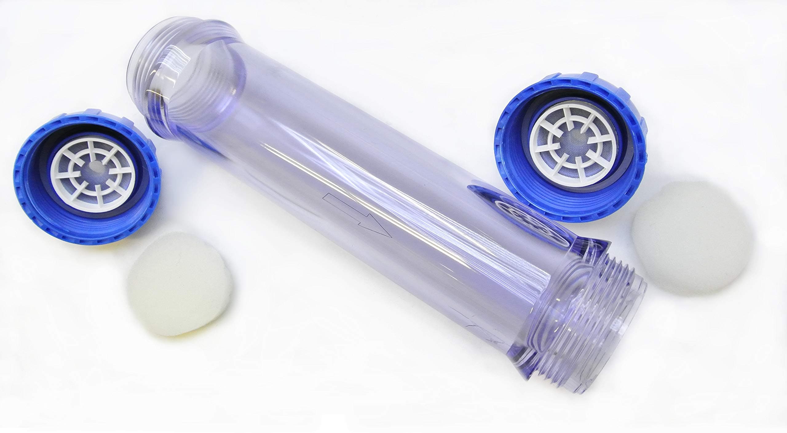 Refillable in Line Filter Housing for Reverse Osmosis RO Unit for DI Resin, Granular Carbon Media etc by Finerfilters