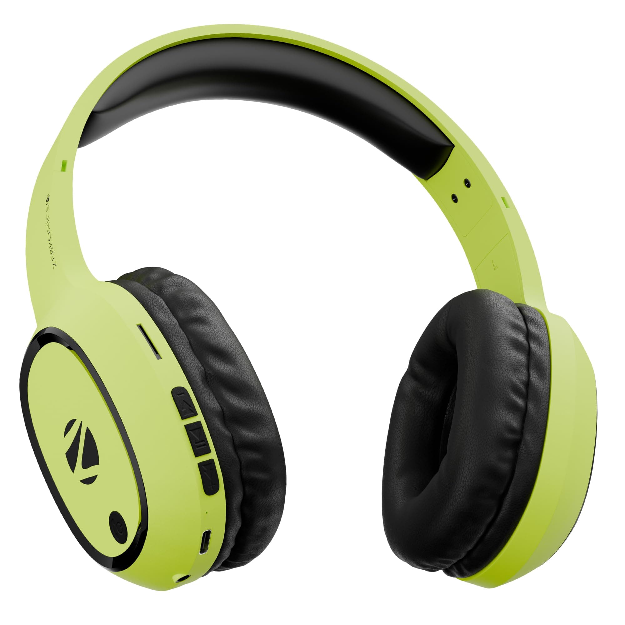 ZEBRONICS Thunder Bluetooth Wireless On Ear Headphone FM, mSD, 60hrs Playback with Mic (Neon Yellow)