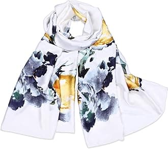 FINIZO Mulberry Silk Feeling Long Scarf for Women Large Shawls for Headscarf and Neck Sunscreen Shawls