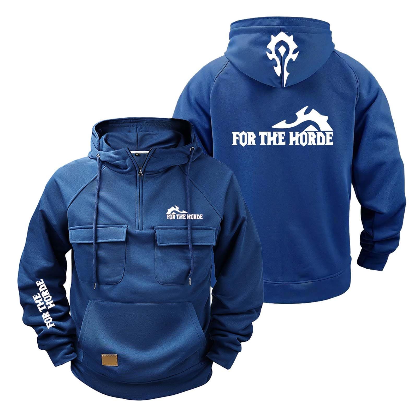 Men's Hoodie Active Jacket for The H.or.d.e Print Coat Long Sleeve Tracksuit Half Zip Pullover Hoody Hooded Sweatshirts Plain Comfort Outwear Tops