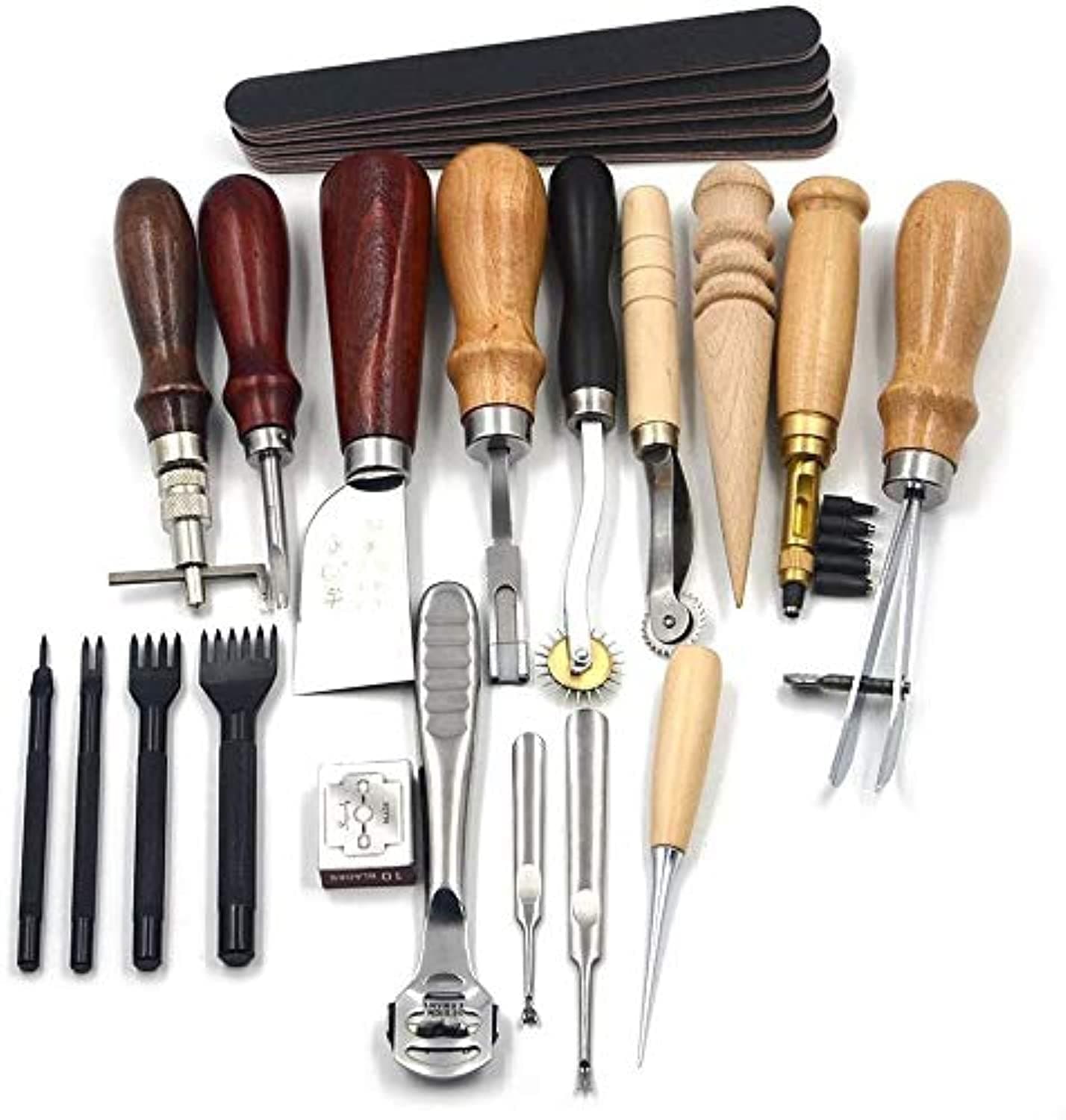 ydc Vintage Leather Craft Kit (18 Pc)