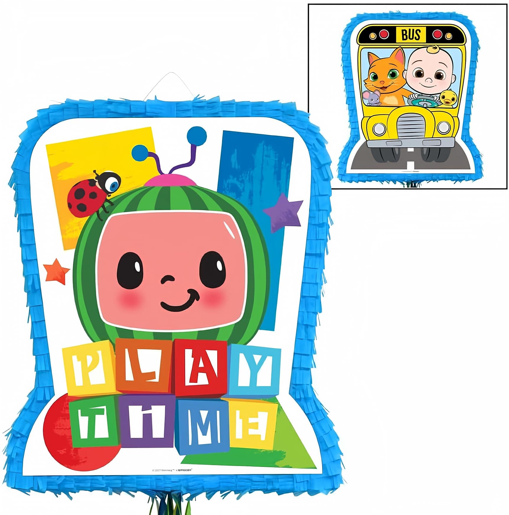 YA OTTA PINATA Party City CoComelon Piñata, Pull String, Party Supplies, 18" x 21.5"