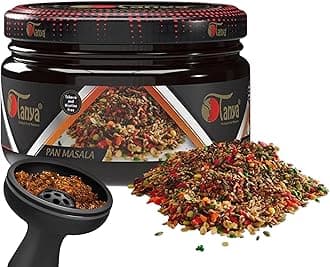 100% Nicotine & Tobacco Free Shisha Hookah Flavors Fruit Mix Organic Shisha Flavors 250g Reusable Premium Jars (Pan Masala)