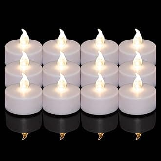 Battery Operated LED Tea Lights :100 Pack Flameless LED Flickering Candles Long Lasting 200+ Hours Electric Candle in Warm White Ideal for Party, Wedding, Birthday, Gifts and Home Decoration