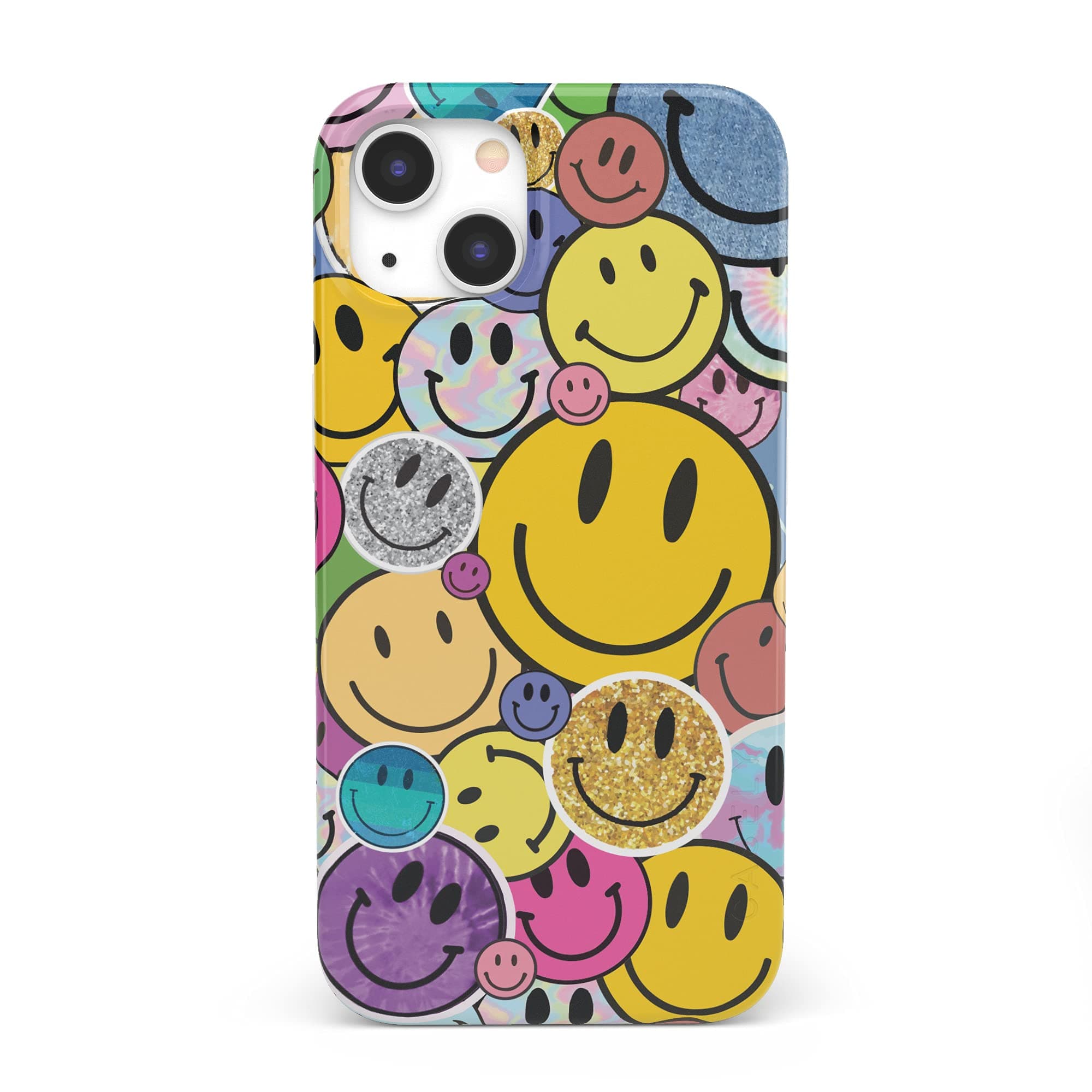 Casely iPhone 13 Case | Compatible with MagSafe | All Smiles | Smiley Face Sticker CaseClimatePartner certified