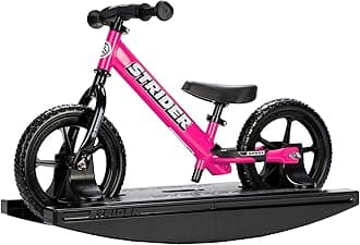 12” + Rocking Base - Helps Teach Baby How to Ride a Balance Bicycle - for Kids 6 Months to 4 Years - Easy Assembly & Adjustments