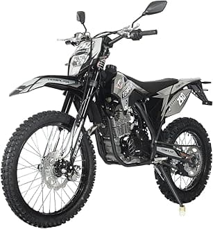 X-PRO Templar 250cc Dirt Bike with All Lights and 5-Speed Manual Transmission, Electric/Kick Start! Big 21"/18" Wheels! Zongshen Brand Engine!