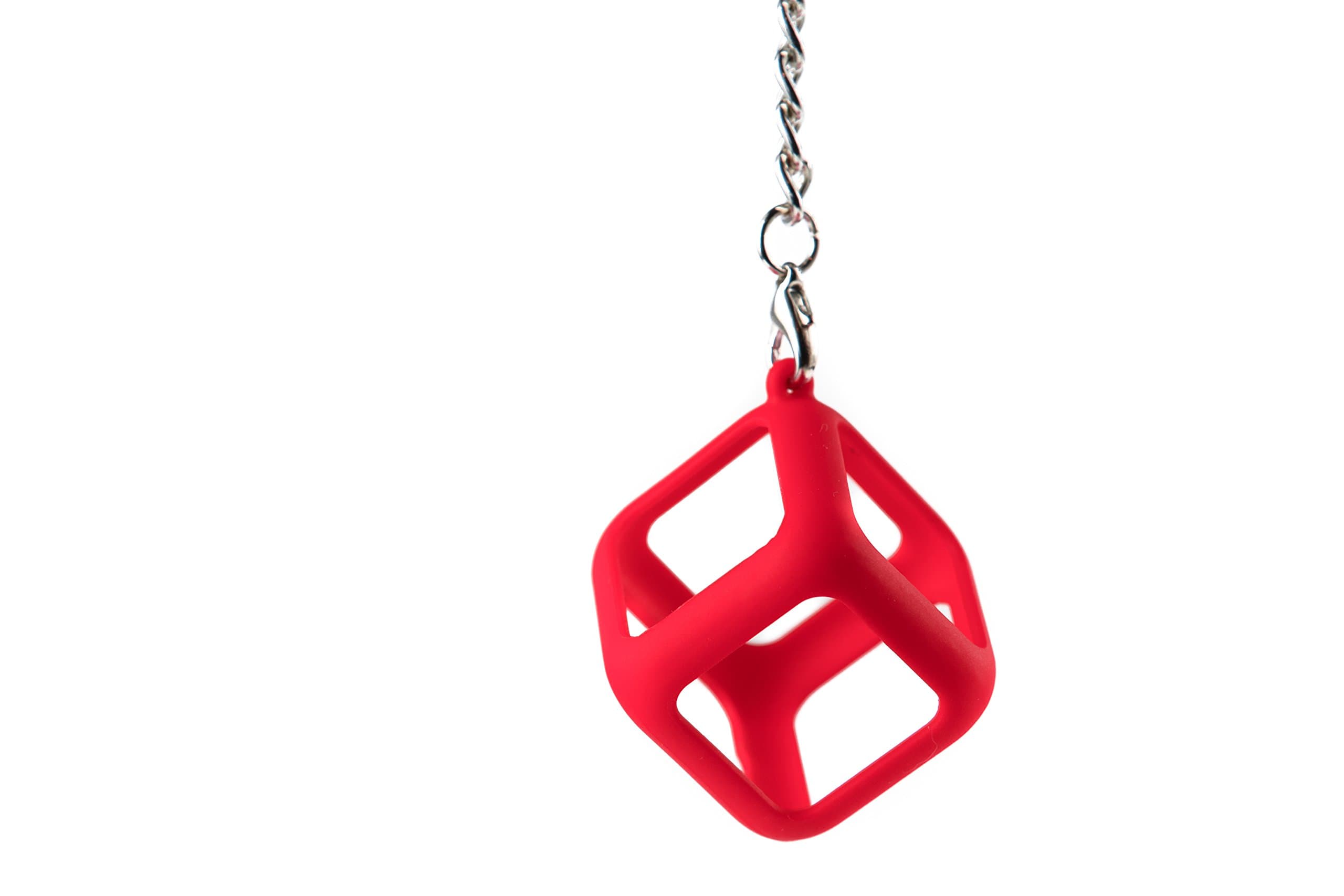 antsy labsPrism™ for The Original Fidget Cube™, Portable Accessory with Spring Lanyard and Secure Fit, Wrapper to Customize Stress Relief Toys, Red