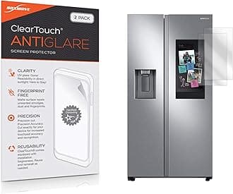 BoxWave® Samsung Family Hub Refrigerator Screen Protector with Generic (Non-AKG) Speaker [ClearTouch, Anti-Glare, Pack of 2] Anti-Fingerprint Film