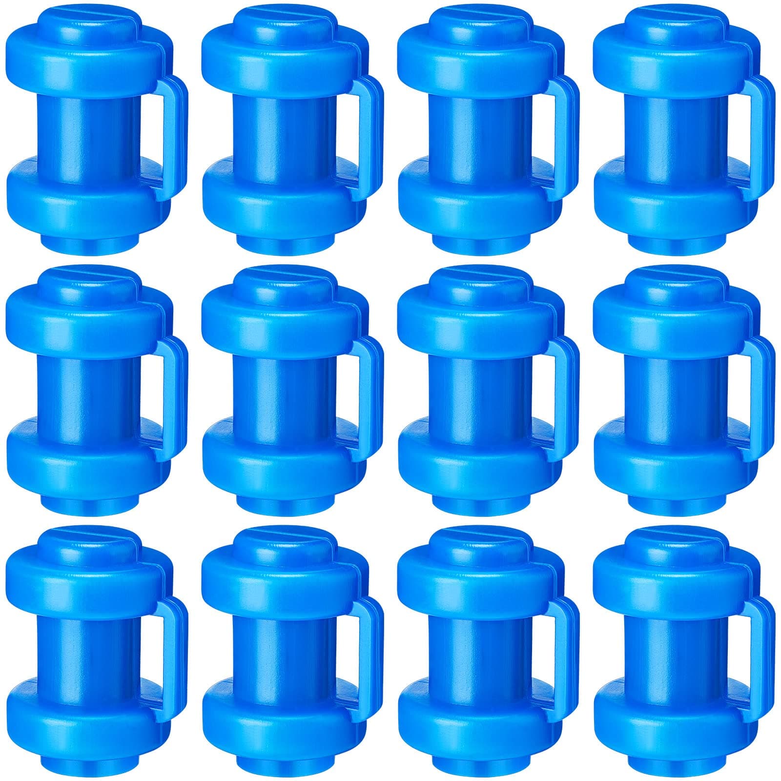 12 Pcs Trampoline Caps - 1 Inch Diameter Enclosure Net Pole Caps & Replacement Poles for Safety Accessories