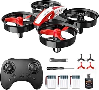 Holy Stone HS210 Mini Drone RC Nano Quadcopter Best Drone for Kids and Beginners RC Helicopter Plane with Auto Hovering, 3D Flip, Headless Mode and Extra Batteries Toys for Boys and Girls