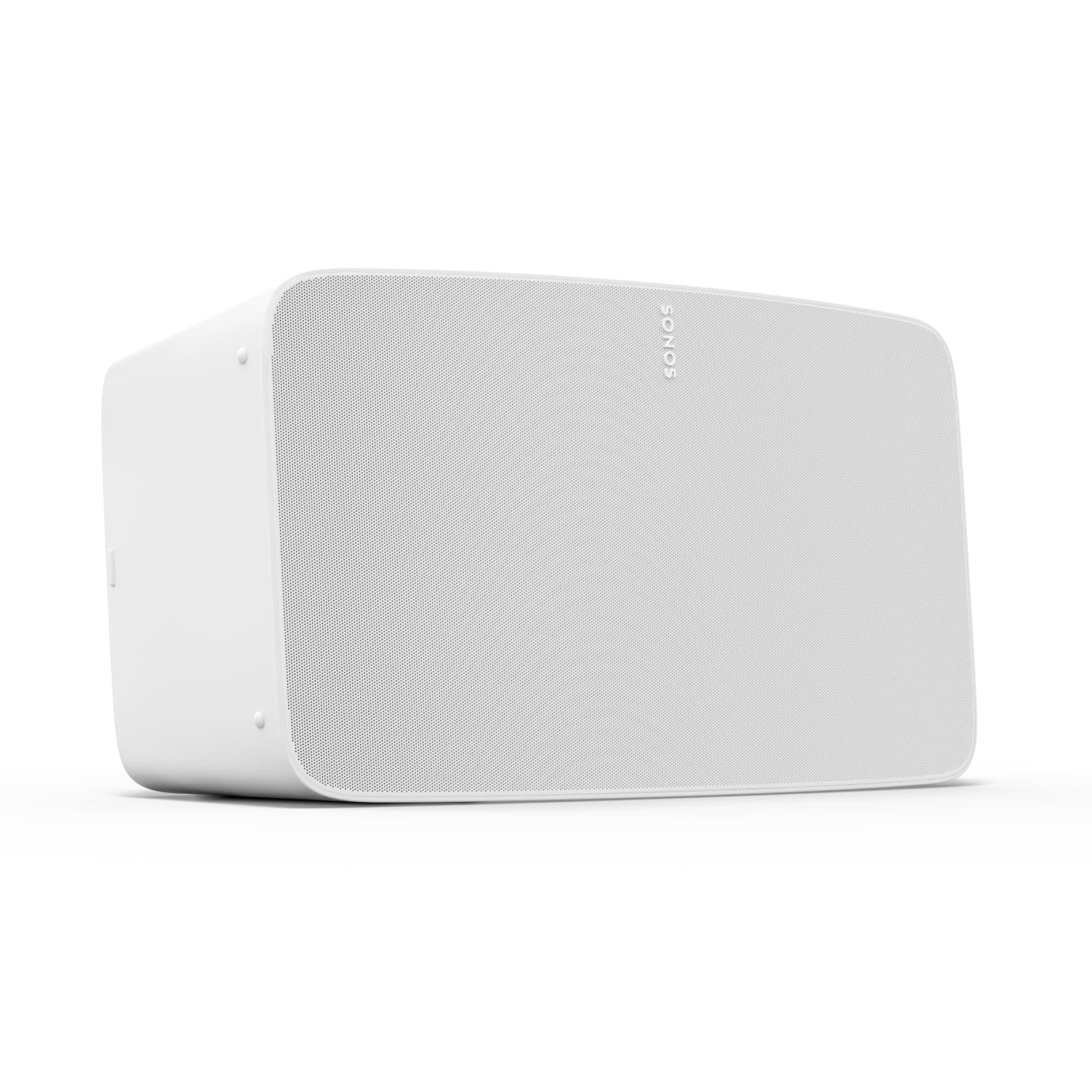 Five | HiFi Speaker with WiFi, 3.5 mm Line in, Support for Hi-Res Audio Streaming - White