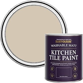 Rust-Oleum Light Brown water resistant Kitchen Tile Paint in Matt Finish - Butterscotch 750ml
