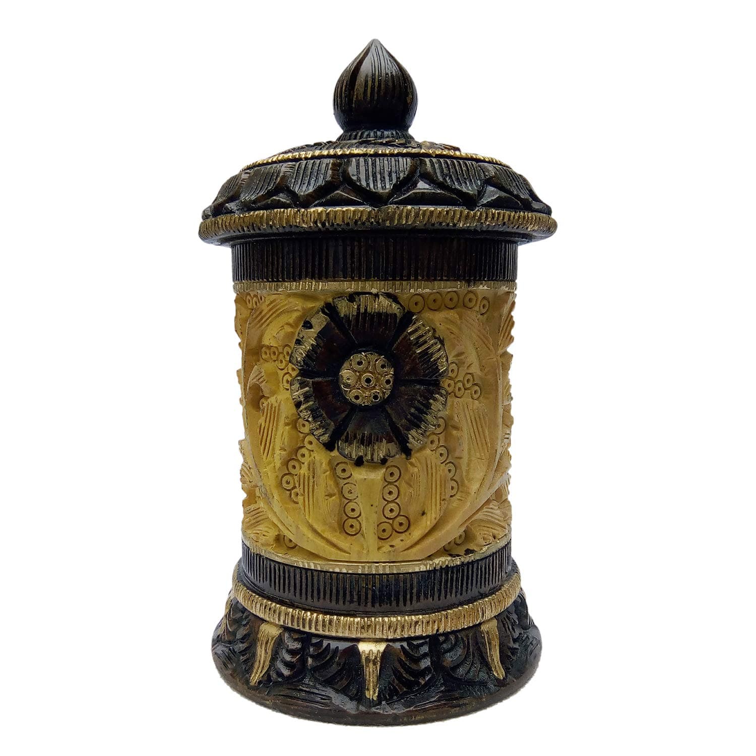 Wooden Decorative Box (Brown, 13 cm)