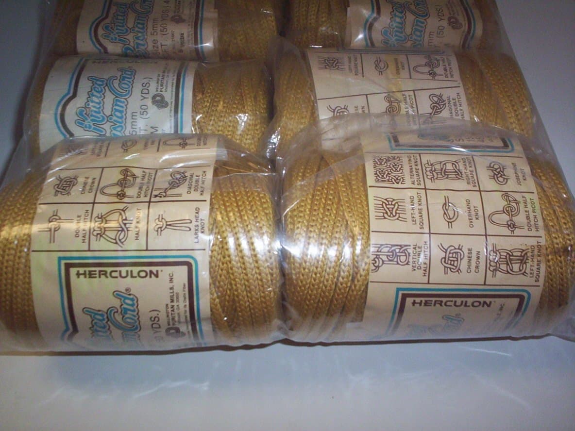 50 yds 5mm Braided Knit - 6 Pack (Medium Gold)