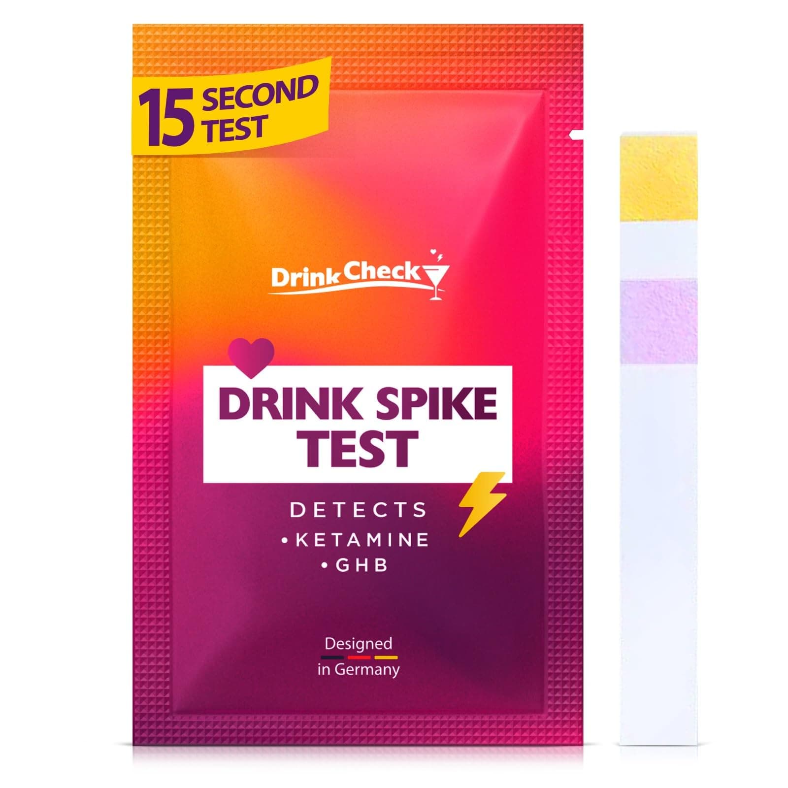 Spiked Drink Test Strips - 10 Tests - Detects GHB and Ketamine - Superior Alternative to Messy Drug Test Nail Polish & Straws - Compliant with California Law