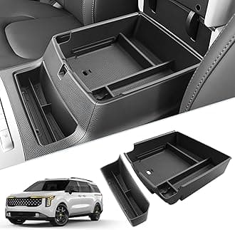 SKTU 2Pack for 2025 2026 Kia Carnival Center Console Organizer for 2025 2026 Kia Carnival Console Tray 2025 2026 Carnival Front Tray Kia Carnival 2025 2026 Accessories Insert Glove Pallet Organizer