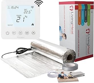 Underfloor Heating Kit for Under Laminate & Wood Floors, Electric 150w /m² with Wi5 Wi-Fi Thermostat, 20/m²