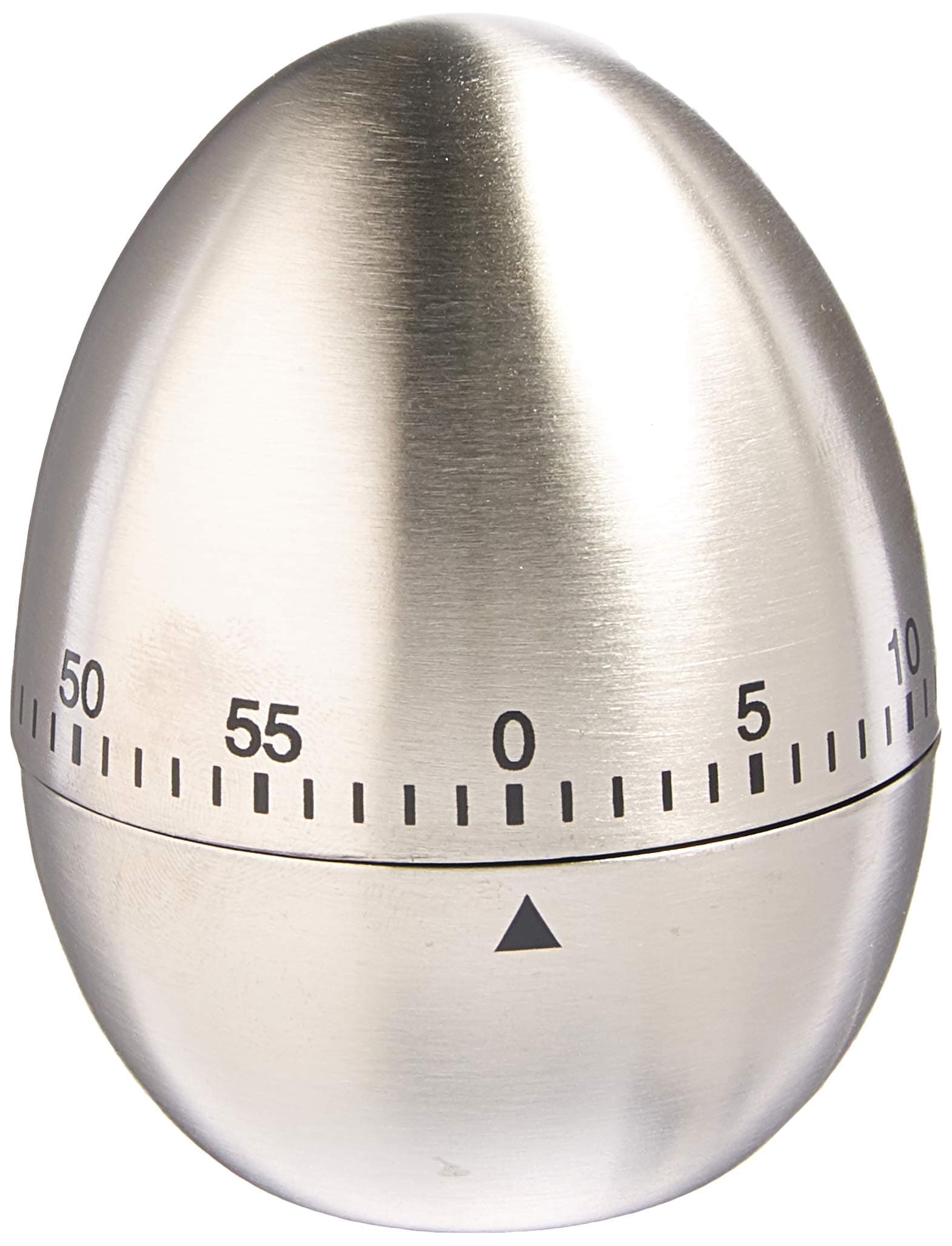 HG HGROPE Kitchen Timer, Stainless Steel Egg Shaped Mechanical Rotating Alarm