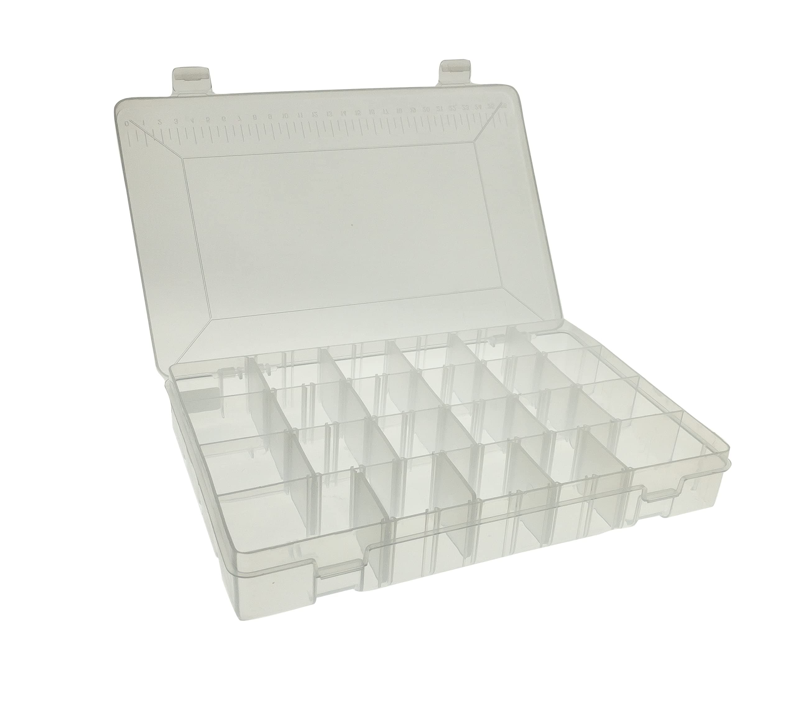 Lunar Box, Compartment Storage Box with Removeable Dividers, Versatile Accessory Craft, Bead and Jewellery Organiser (Medium 23 Compartments)