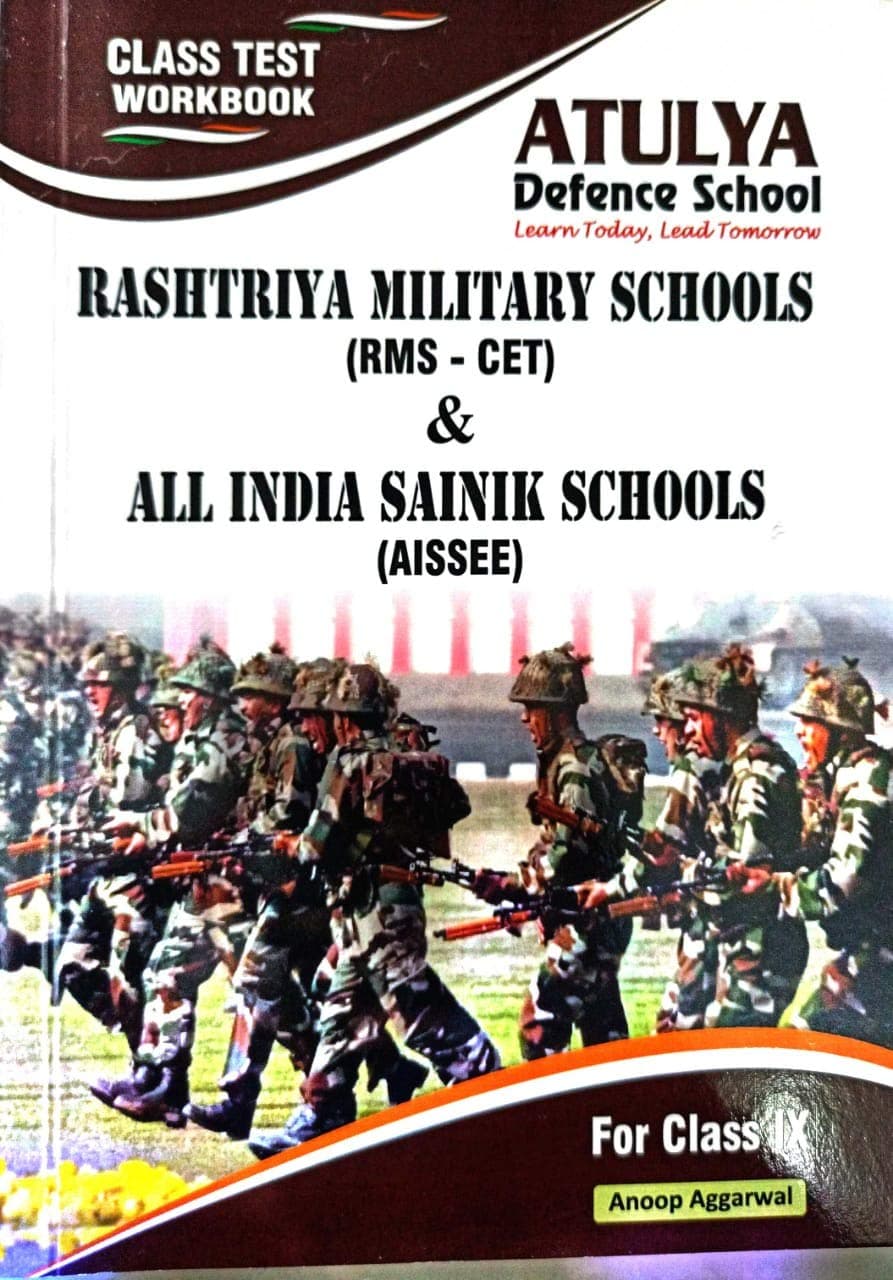 Topic wise CLASS TEST Papers (set of 14) for Rashtriya Military School (RMS) and All India Sainik School Entrance Exam (AISSEE) As per new pattern (2024) for Class-9 along with OMR Sheets.