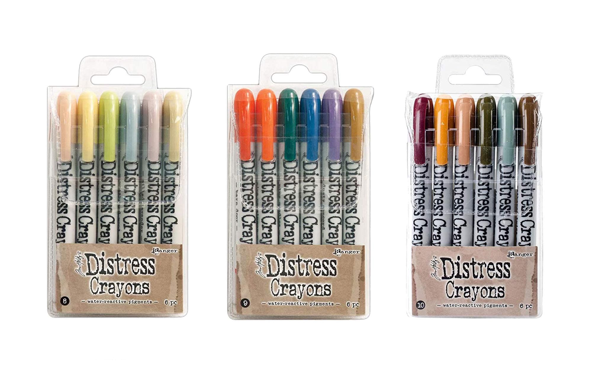 Ranger 18 Distress Crayons Bundle: Sets 8, 9, 10