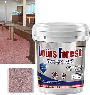 Generic 1KG High-Gloss Epoxy Floor Paint, Marble Effect, Waterproof, Quick-Dry, Non-Slip, Wear-Resistant, Self-Leveling, Concrete, Tiles, Marble, Indoor and Outdoor