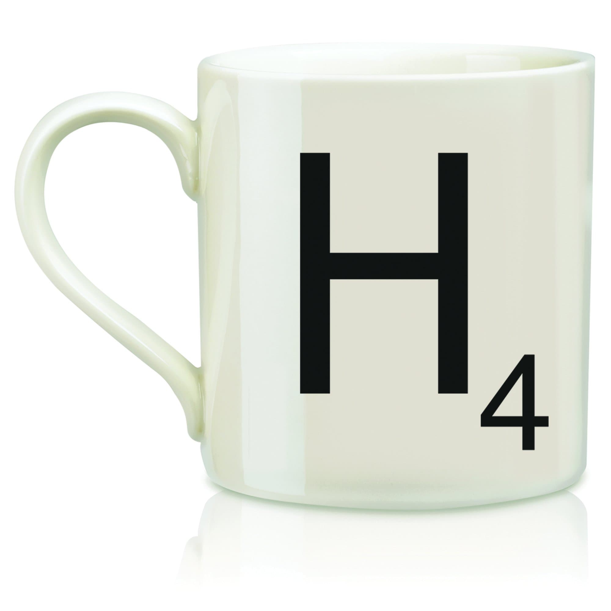 SCRABBLE Vintage Ceramic Letter "H" Tile Coffee Mug