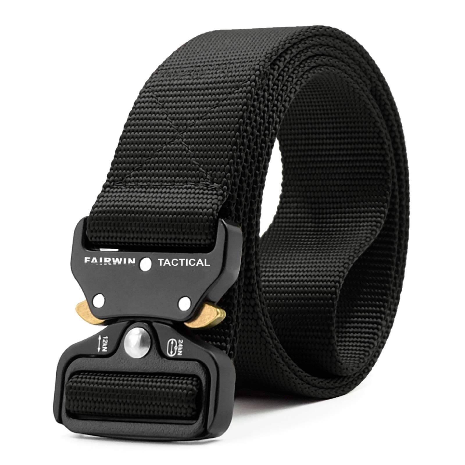 Tactical Belt, Work Belts for Men Military Webbing Riggers Web Belt Heavy-Duty Quick-Release Buckle