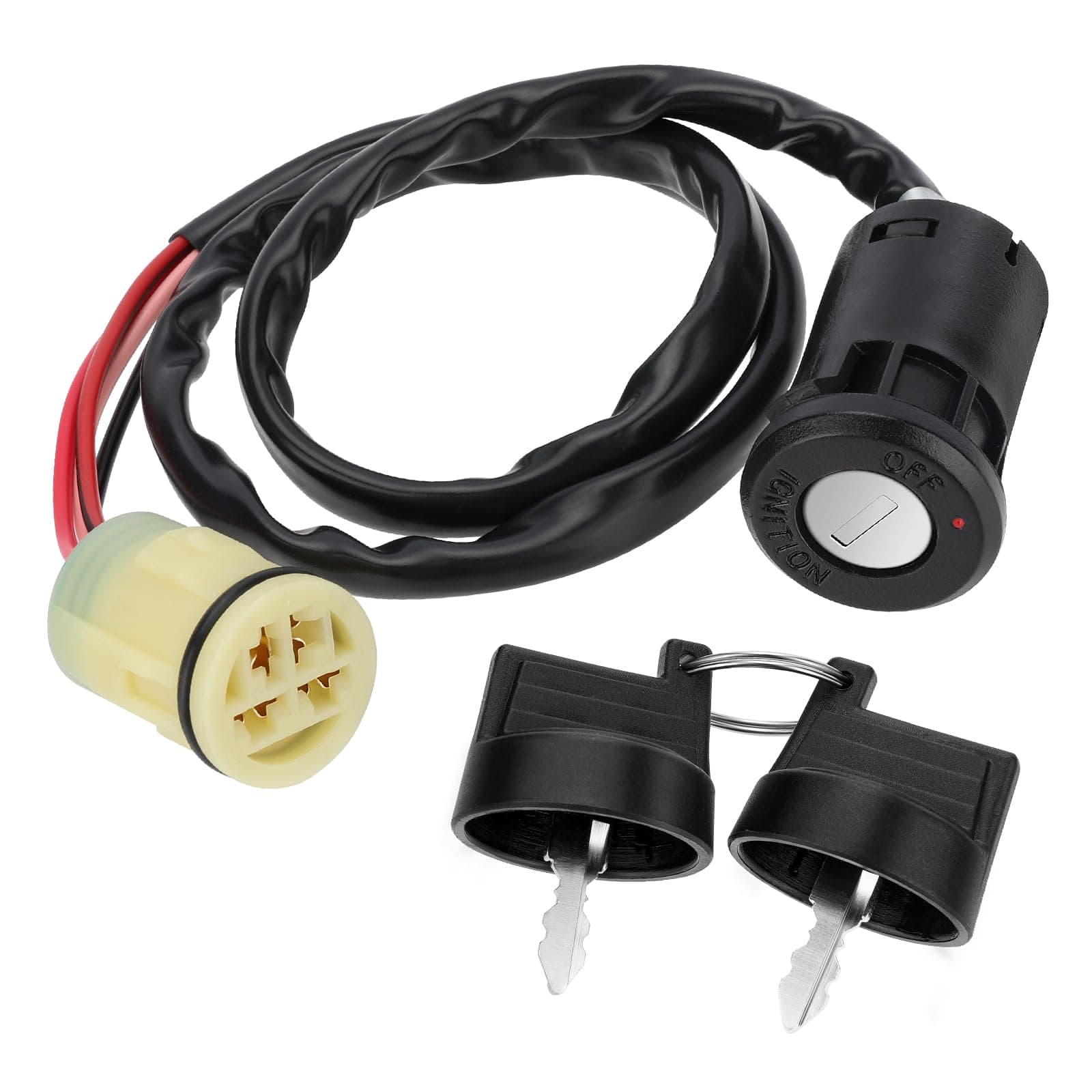 M MATI Ignition Key Switch for Honda Foreman 450 500 520 Rancher 350 400 420 Rincon 650 680 Rubicon 500 520 1998-2024 35100-HR6-A61