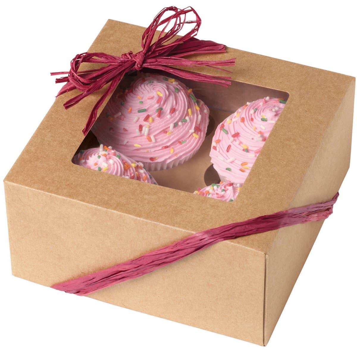 WiltonKraft 4 Cavity Cupcake Boxes, 3 Count, Cupcake 4-Cavity