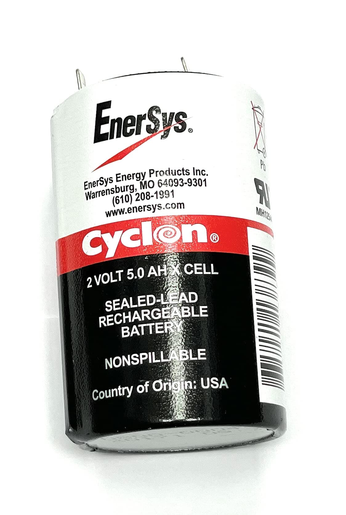 REPLACEMENT RECHARGEABLE BATTERY FOR ENERSYS CYCLON-X (2VOLT 5.0AH X-CELL)