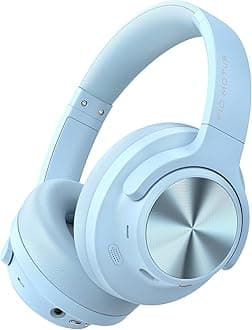 FIO MOTUS Noise Cancelling Headphones: Wireless Over Ear Bluetooth Headphones with 130H Playtime - Hi-Res Sound Custom EQ via App Deep Bass Comfort Fit Ear Cups for Travel Home Office