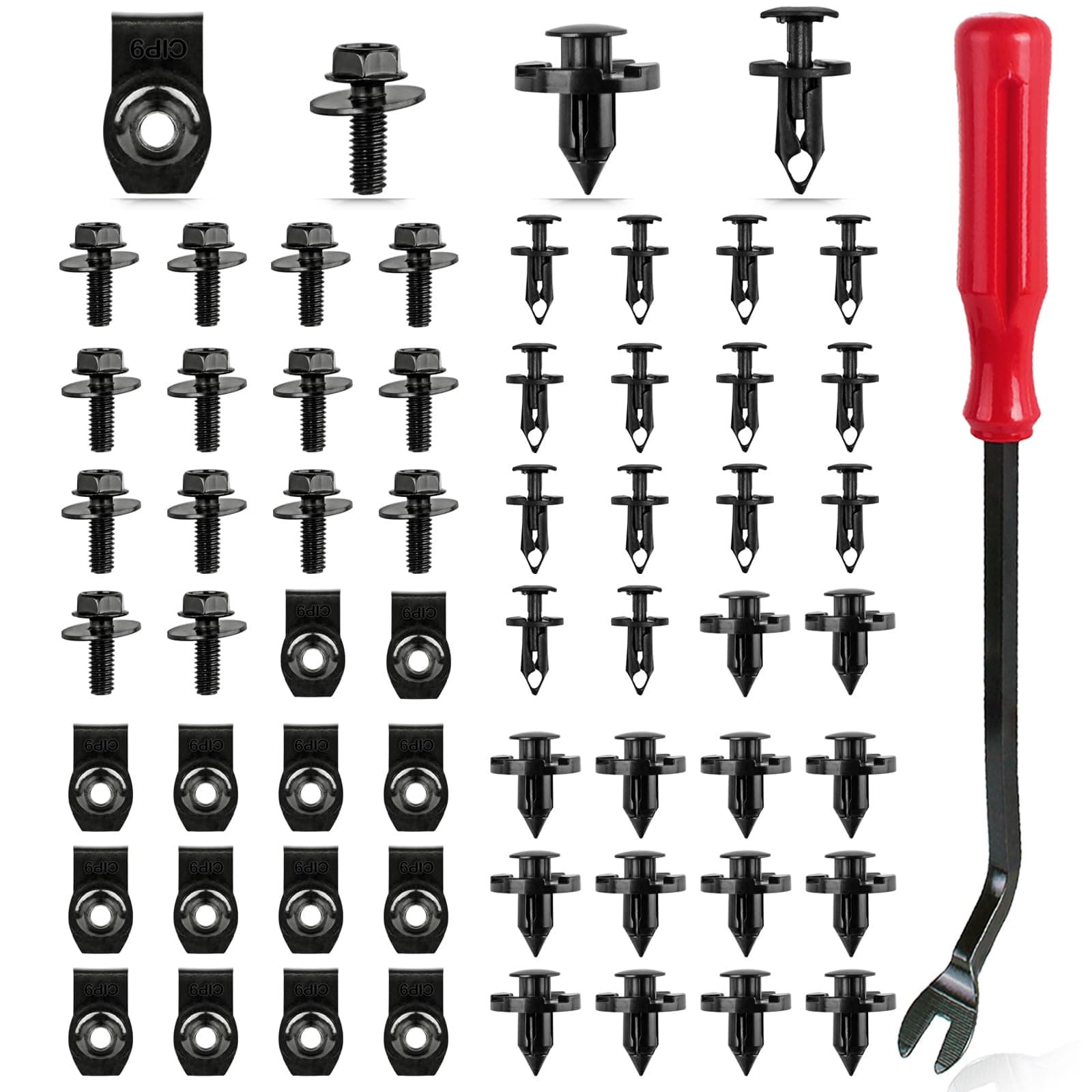60PCS Engine Under Cover Splash Shield Guard Body Bolts Compatible with Nissan/Infiniti 370Z 350Z G35 G37 FX35 FX45 EX35 Bumper Fender Liner Push Retainer Fastener Rivet Clips with Tool