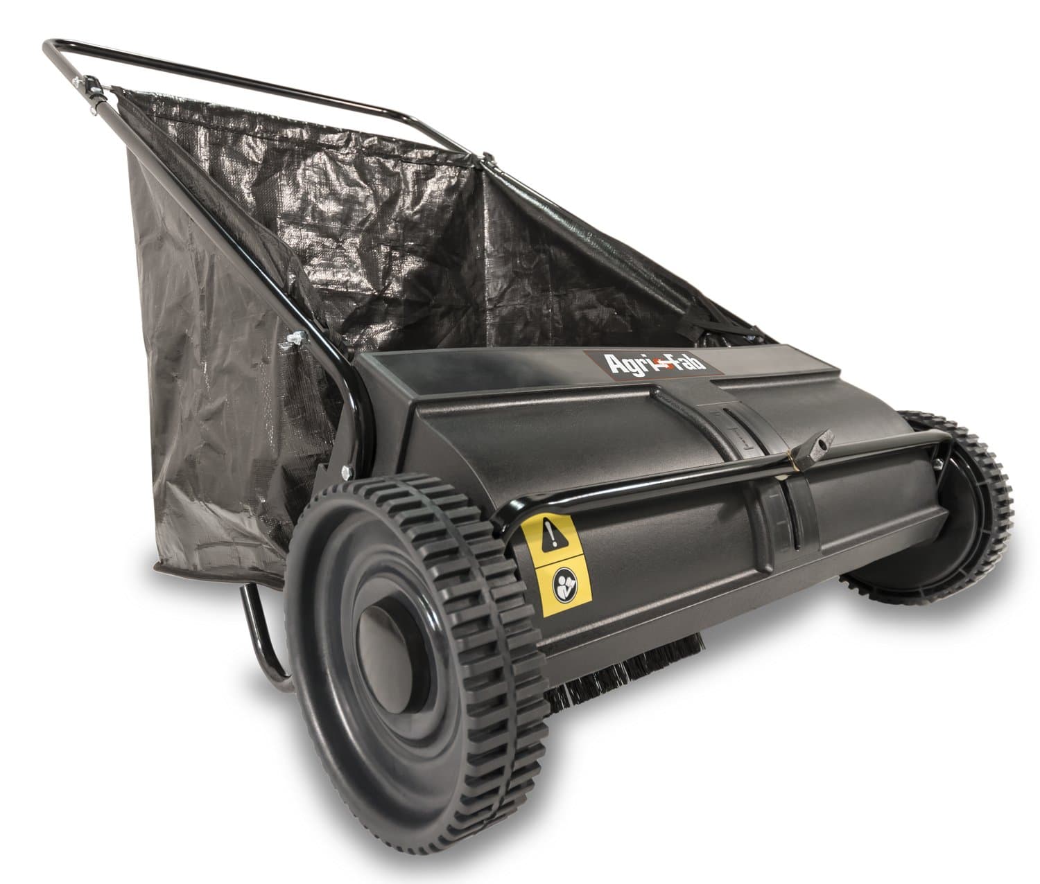 Agri-Fab 45-0218 " 26" Push Behind Lawn Sweeper, 7 cu. ft Hopper Bag Capacity; Leaf & Grass Catcher, with Adjustable Brush Height