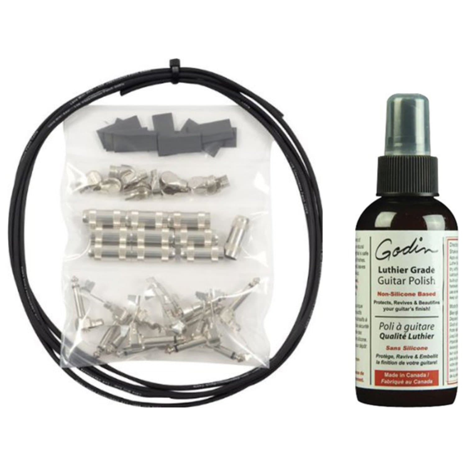 Lava Cable Mini Soar 10 ft Pedalboard Kit w/10 G&H Nickel Right Angle Plugs + he