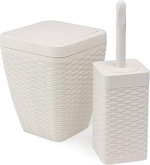 Addison-Wesley, M�Nchen; Video2brain Faux Rattan Square Bathroom Includes Swing Brush, Bin & Toilet Set, Calico Linen