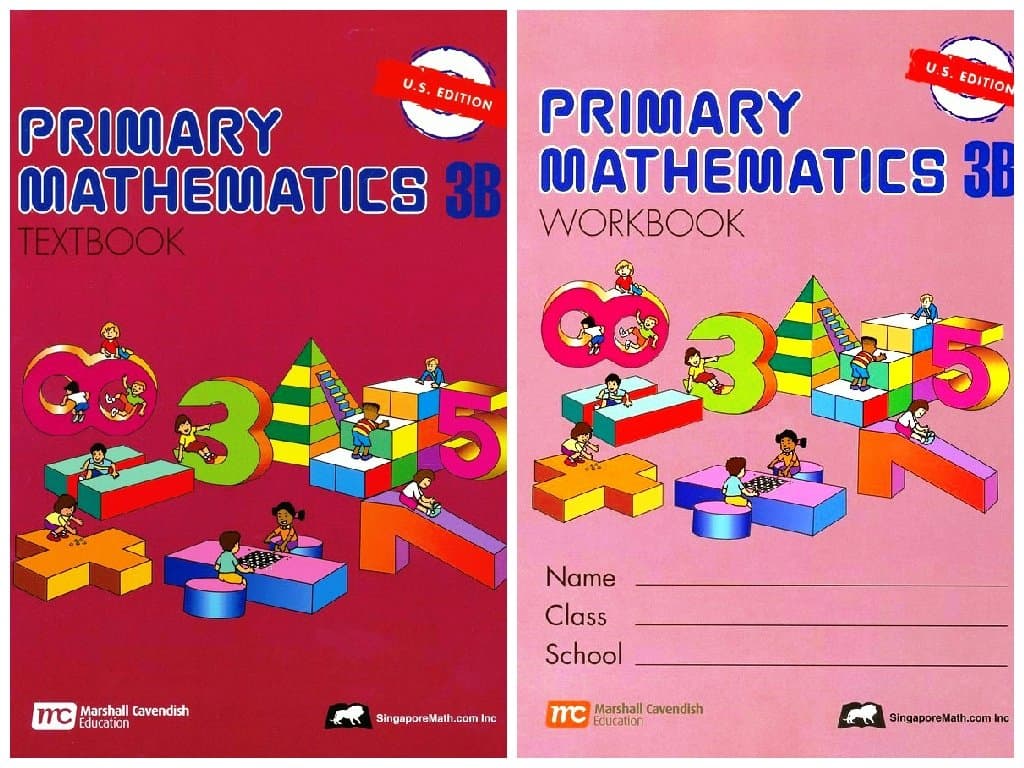 Primary Mathematics 3B SET--Textbook and Workbook