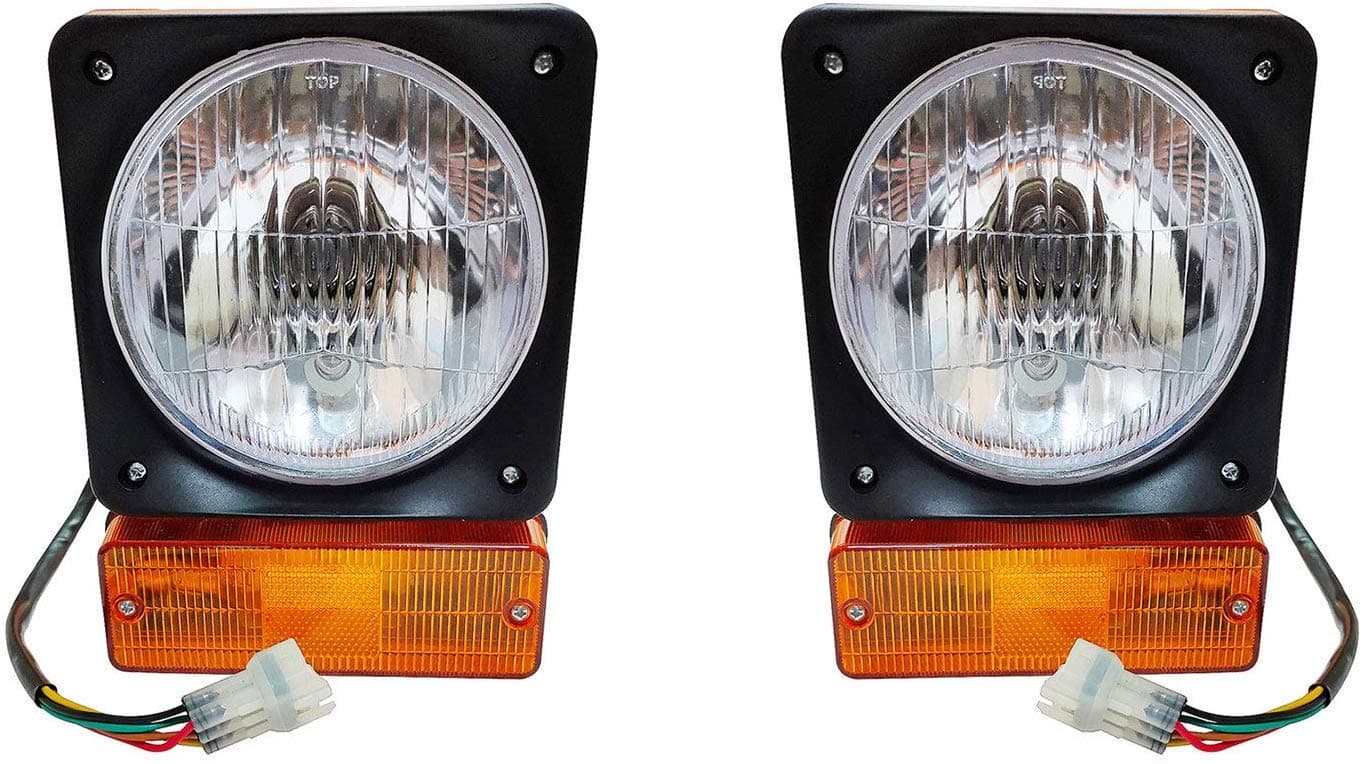 JCB Headlight LH+RH pair Lights 3C,3CX,3D,3DX Tractors Digger Headlamp Dump Truck Pair